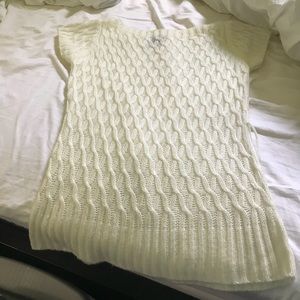 White Knit Sweater Top